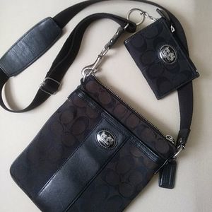 Coach crossbody bag and keychain wallet